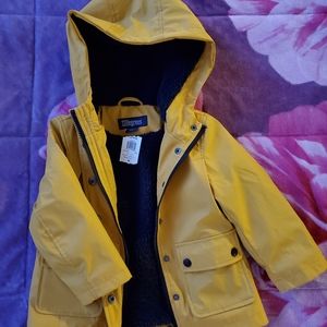 Yellow Sherpa rain coat for toddler